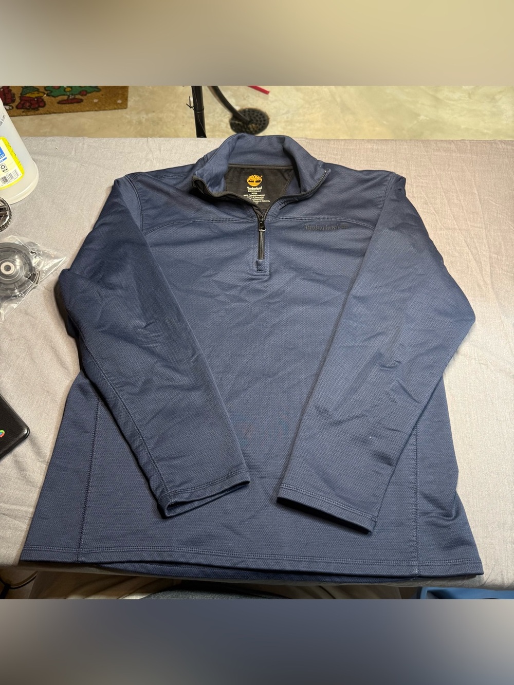 Timberland Navy Blue Lightweight Quarter-Zip Shirt Jacket
